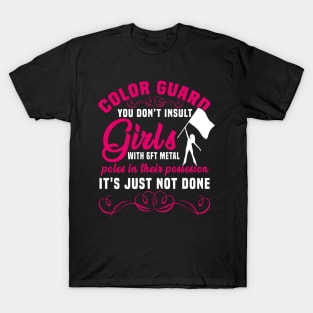 Color Guard You Don't Insult Girls With Metal Poles Shirt T-Shirt